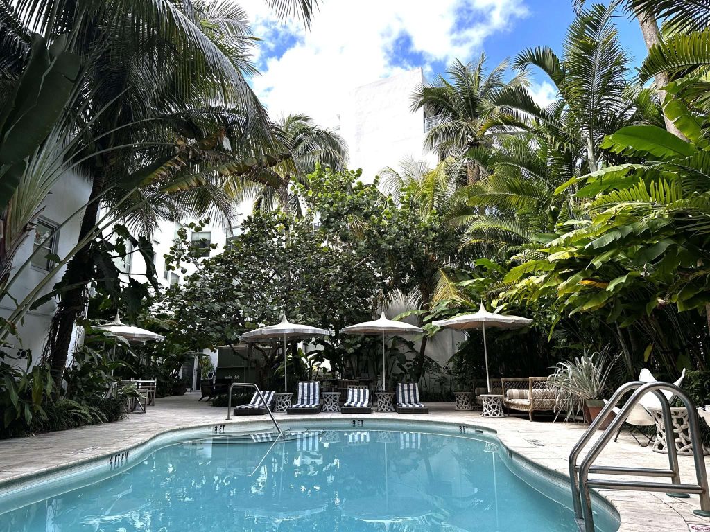 Sunny pool of Hotel Trouvail